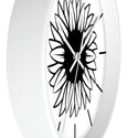 Sunflower Wall clock - black and white wall clock - clock - printed clock - floral clock - gift for her - gifts - home gifts - home decor