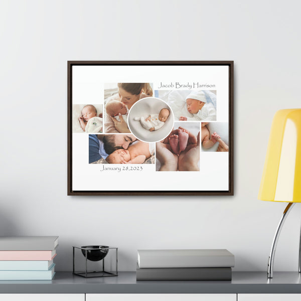Baby Collage Gallery Canvas Wraps, Horizontal Frame, Wall decor, wall art, home decor, home gifts, art prints